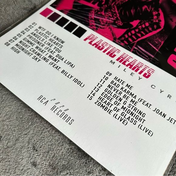 Miley Cyrus Plastic Hearts Record Poster - Picture 2 of 3